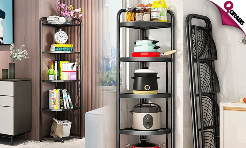 5-Tier Foldable Corner Rack!